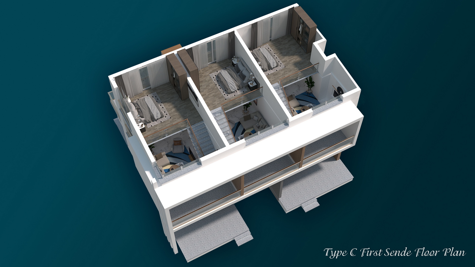 Four Seasons Life 2 1+1 Apartment First Gallery Floor plan Sea Storm 1